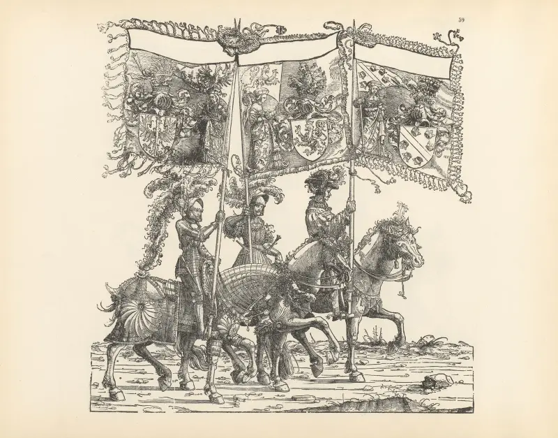 The Triumphs of the Emperor Maximilian I Pl.59 av Hans Burgkmair The Elder