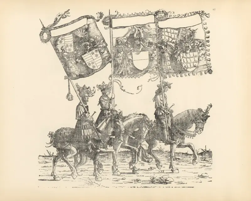 The Triumphs of the Emperor Maximilian I Pl.62 av Hans Burgkmair The Elder