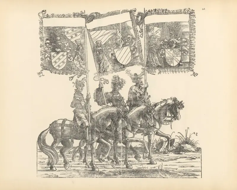 The Triumphs of the Emperor Maximilian I Pl.64 av Hans Burgkmair The Elder