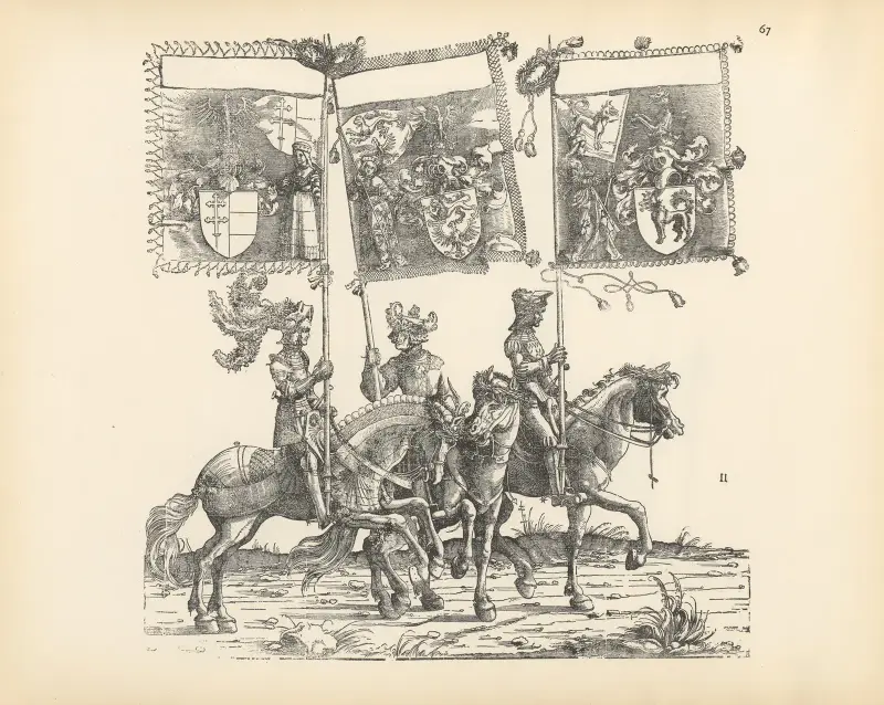 The Triumphs of the Emperor Maximilian I Pl.67 av Hans Burgkmair The Elder