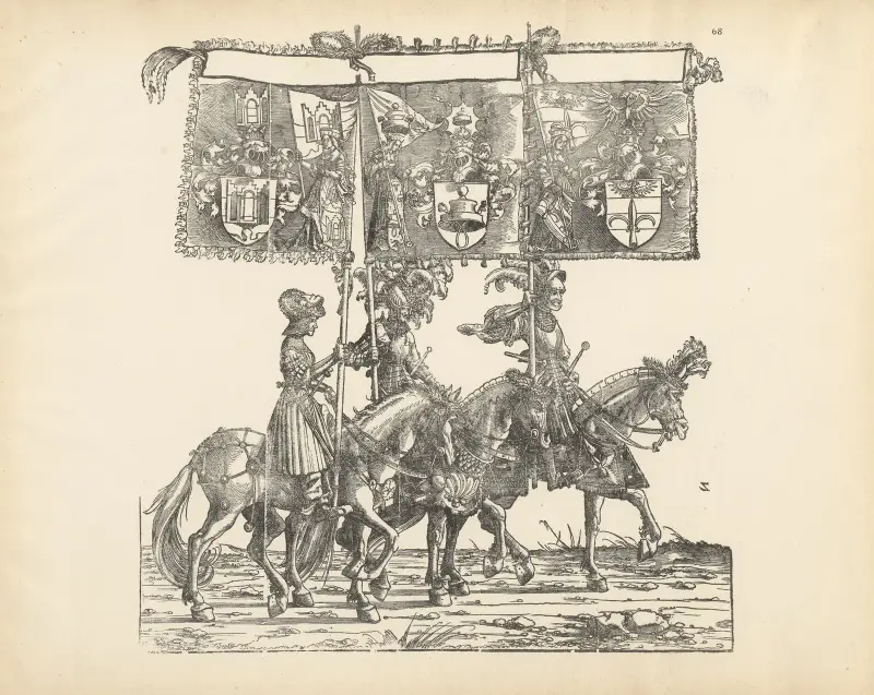 The Triumphs of the Emperor Maximilian I Pl.68 av Hans Burgkmair The Elder