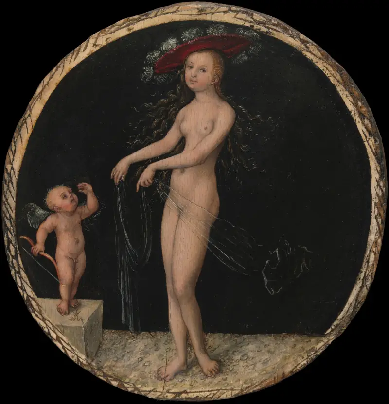 Venuše a Amor, 1525, Lucas Cranach the Elder