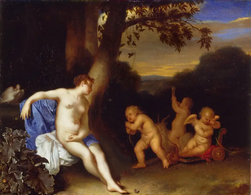 Venuše a Amor, Frans van Mieris the Elder