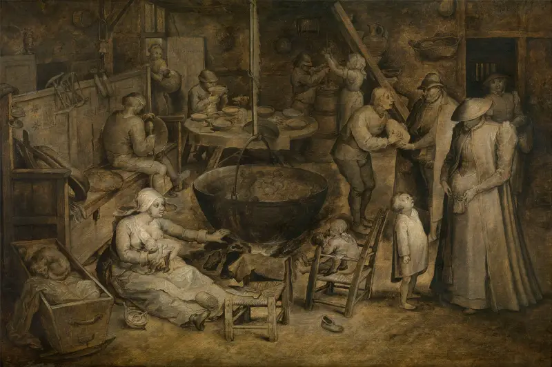 Návštěva statku, Jan Brueghel The Elder