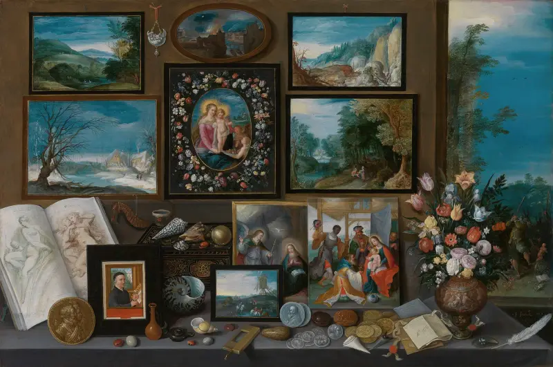 Ein Sammlerschrank von Frans Francken the Younger