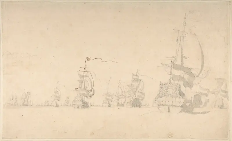 A Fleet von Willem van de Velde the Younger