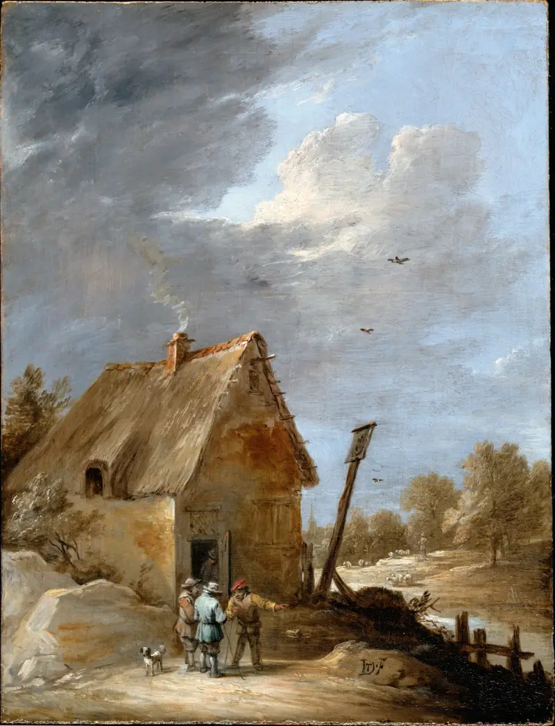 A Road near a Cottage av David Teniers The Younger