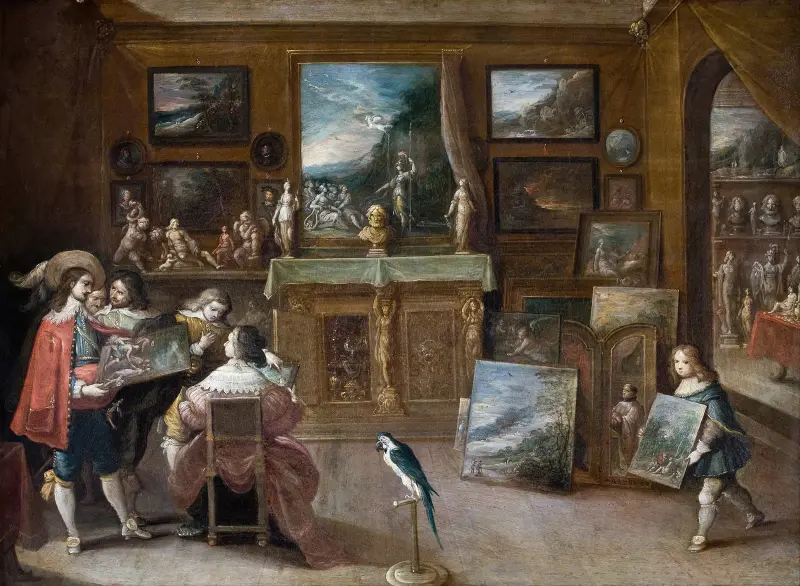A visit to the Art Dealer av Frans Francken the Younger