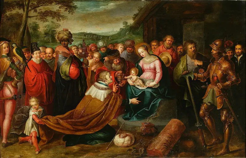 Adoration of the Magi (Matthew 2-10-11) av Frans Francken the Younger