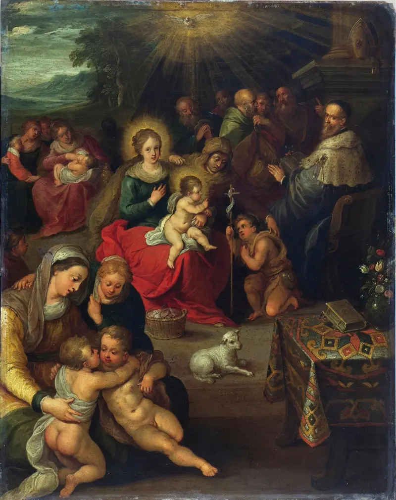 Allegori över Kristusbarnet som Guds lamm av Frans Francken the Younger