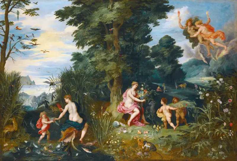 Allegori över de fyra elementen av Jan Brueghel the Younger