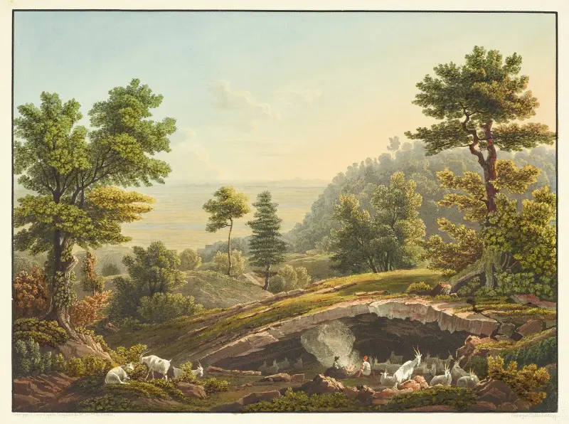 Vy av en herdescens i Jura av Gabriel Lory the Younger