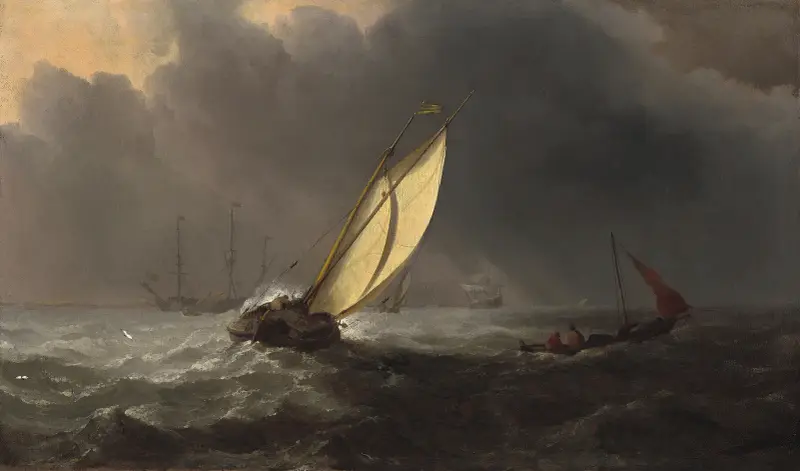 Före stormen av Willem van de Velde the Younger