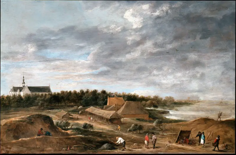 Brickmakers near Hemiksem av David Teniers The Younger