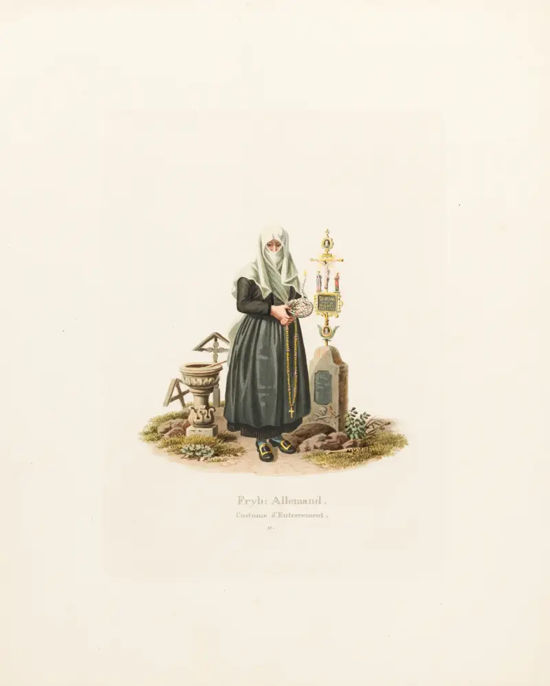Fryb; Allemand. Kostym för begravning av Gabriel Lory the Younger