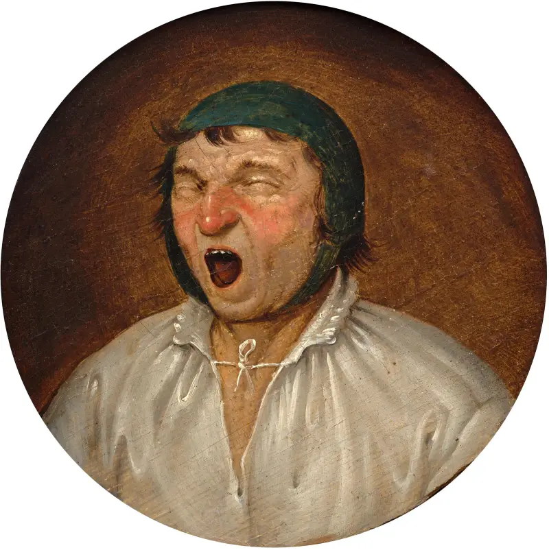 Kopf eines Mannes mit offenem Mund von Pieter Brueghel The Younger