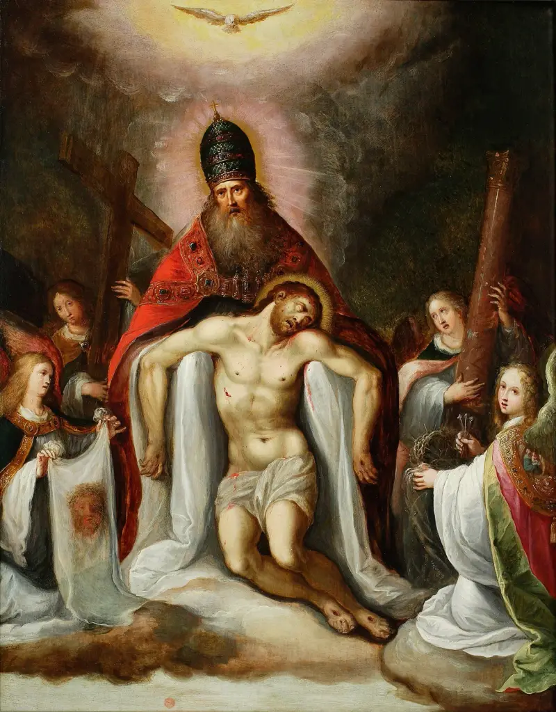 Den heliga treenigheten (Nådens tron) av Frans Francken the Younger