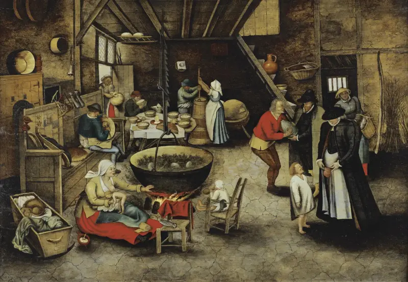 Der Besuch auf dem Bauernhof von Pieter Brueghel The Younger