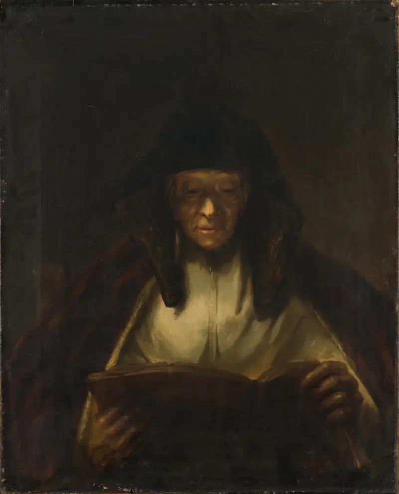 Läsande gumma av Per Krafft the Younger