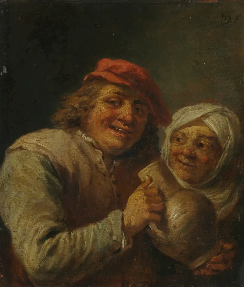 Gammal man och kvinna av David Teniers The Younger