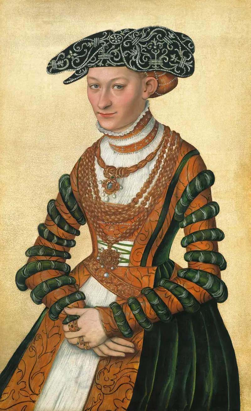 Portrait Of A Lady av Lucas Cranach the Younger