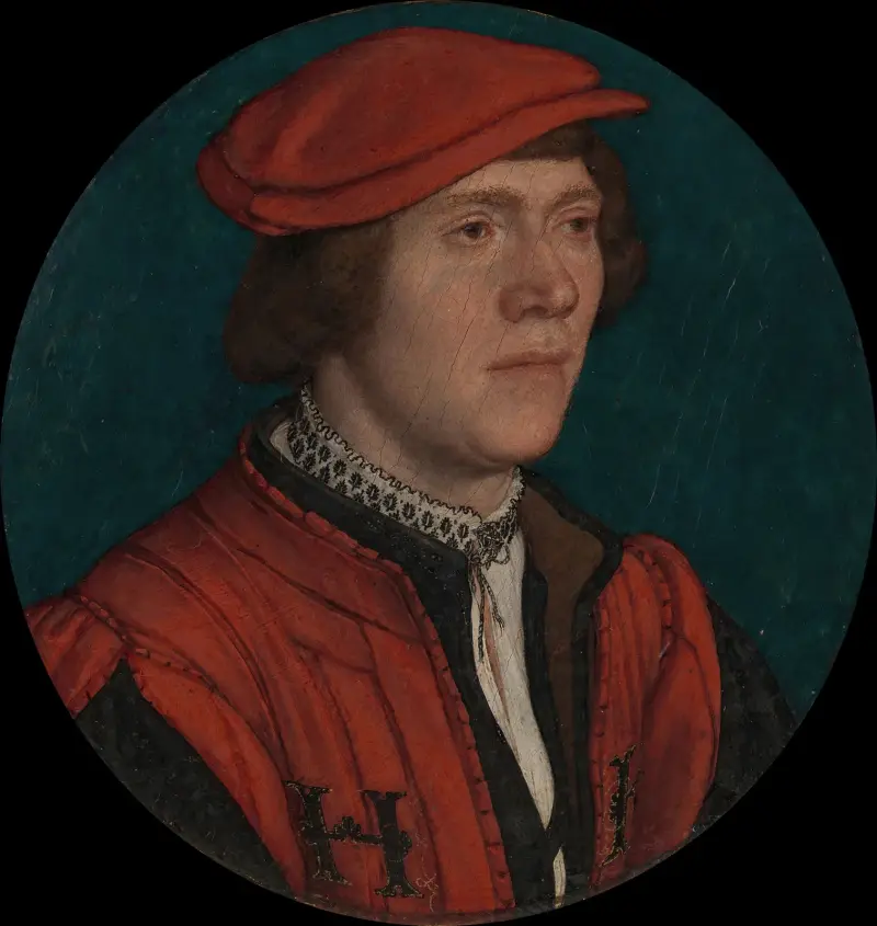Porträt eines Mannes mit roter Mütze von Hans Holbein The Younger