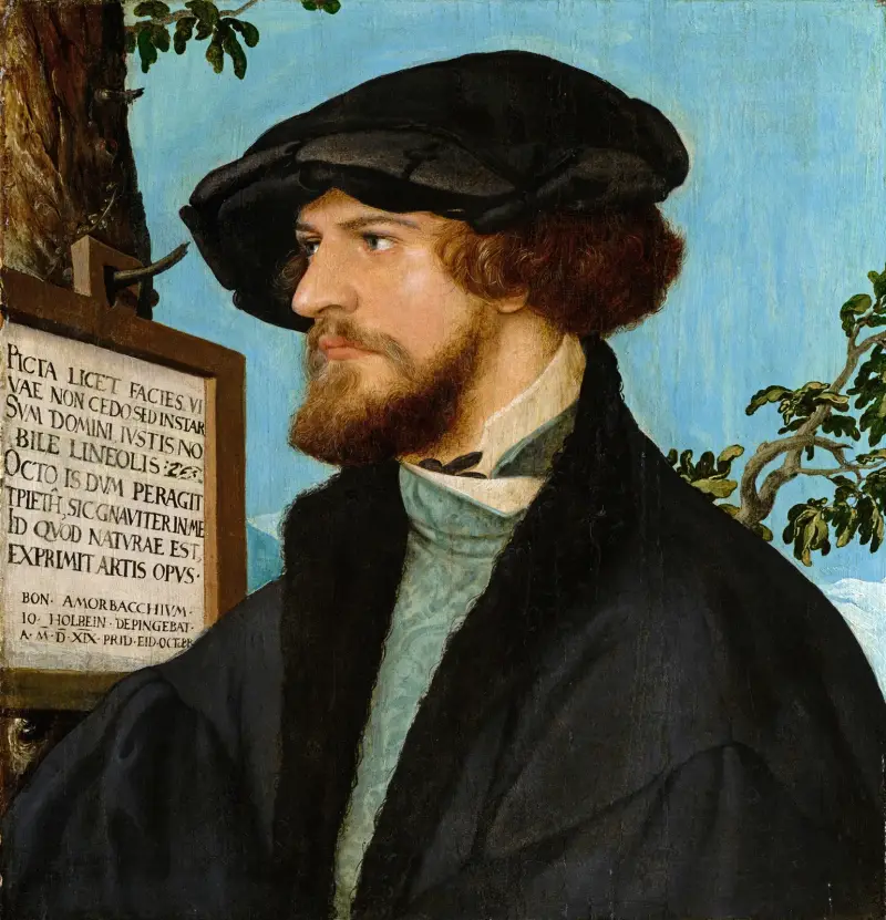 Portrait of Bonifacius Amerbach av Hans Holbein The Younger