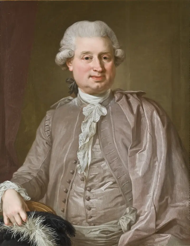 Porträtt av grosshandlaren Johan Fredrik Burghadi av Lorens Pasch the Younger