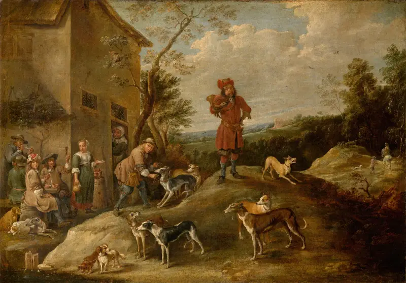Vilande jägare av David Teniers The Younger