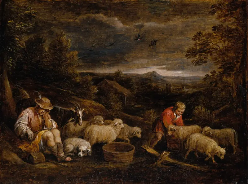 Hirten und Schafe von David Teniers The Younger