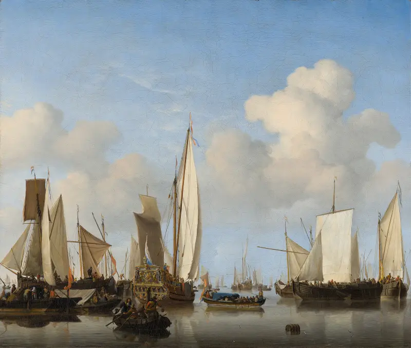 Ships in the Roads av Willem van de Velde the Younger