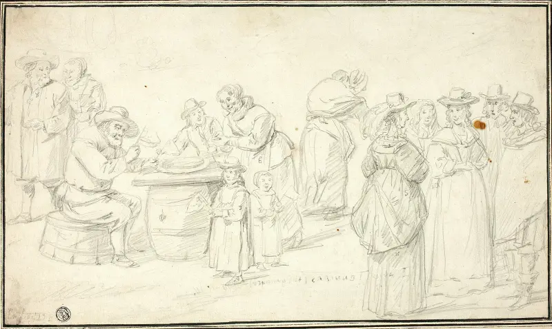 Studie för byfest nära Antwerpen av David Teniers The Younger