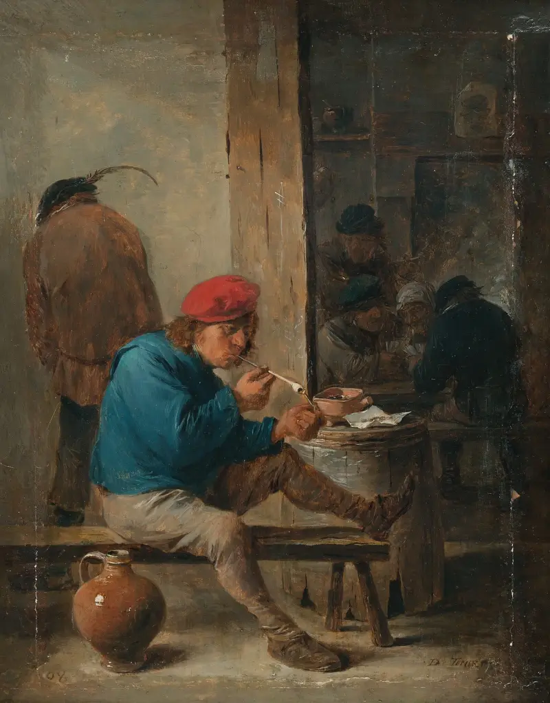 Krogscen med rökare av David Teniers The Younger