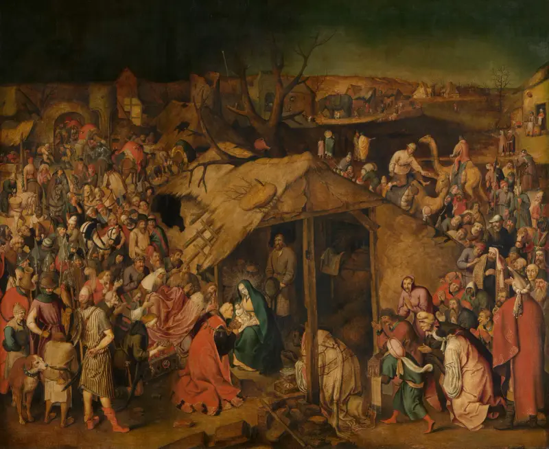 Konungarnas tillbedjan av Pieter Brueghel The Younger
