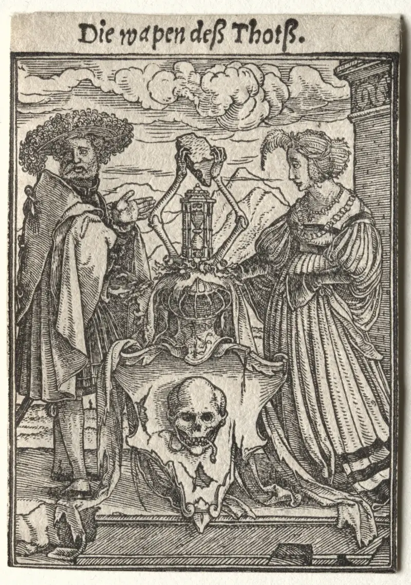 The Coat of Arms of Death av Hans Holbein The Younger