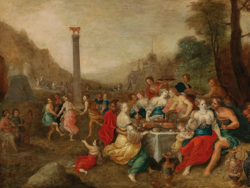 Dansandet kring guldkalven av Frans Francken the Younger