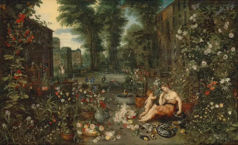 De fem sinnena; Lukt av Jan Brueghel the Younger