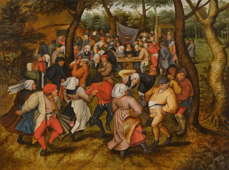 Der Hochzeitstanz im Freien von Pieter Brueghel The Younger