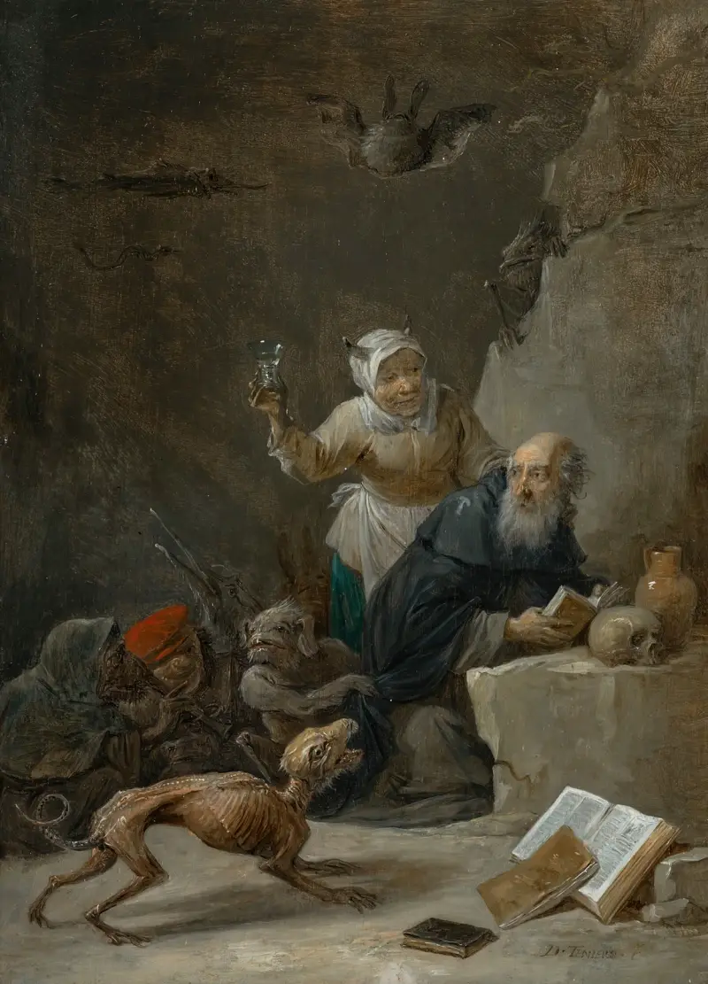 Frestelsen av Sankt Antonius av David Teniers The Younger