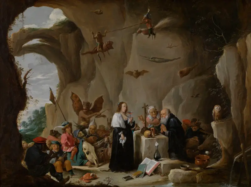Die Versuchung des heiligen Antonius des Großen von David Teniers The Younger