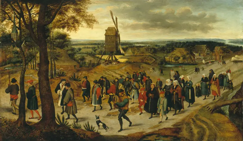 Die Hochzeitsprozession, 1623 von Pieter Brueghel The Younger