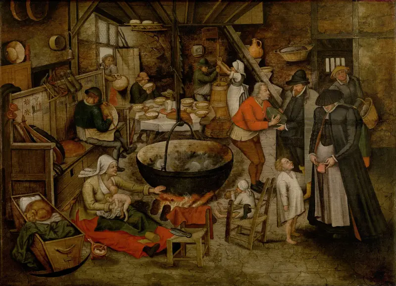 Visit to the Peasants av Pieter Brueghel The Younger