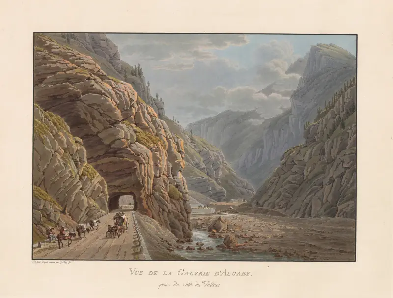 Vue de la Galerie d’Algaby, prise du côté du Vallais av Gabriel Lory the Younger