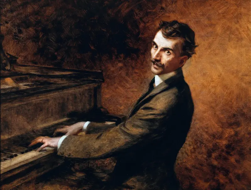 Maestro Arturo Toscanini (1867–1957) at the piano av Théobald Chartran