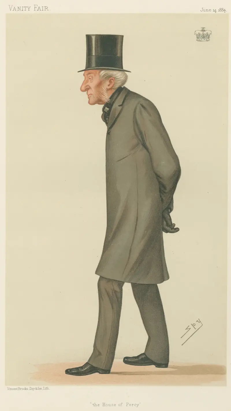 Politicians – Vanity Fair. ‘Northumberland’. The Rt. Hon. Earl Percy. 27 August 1881 av Théobald Chartran