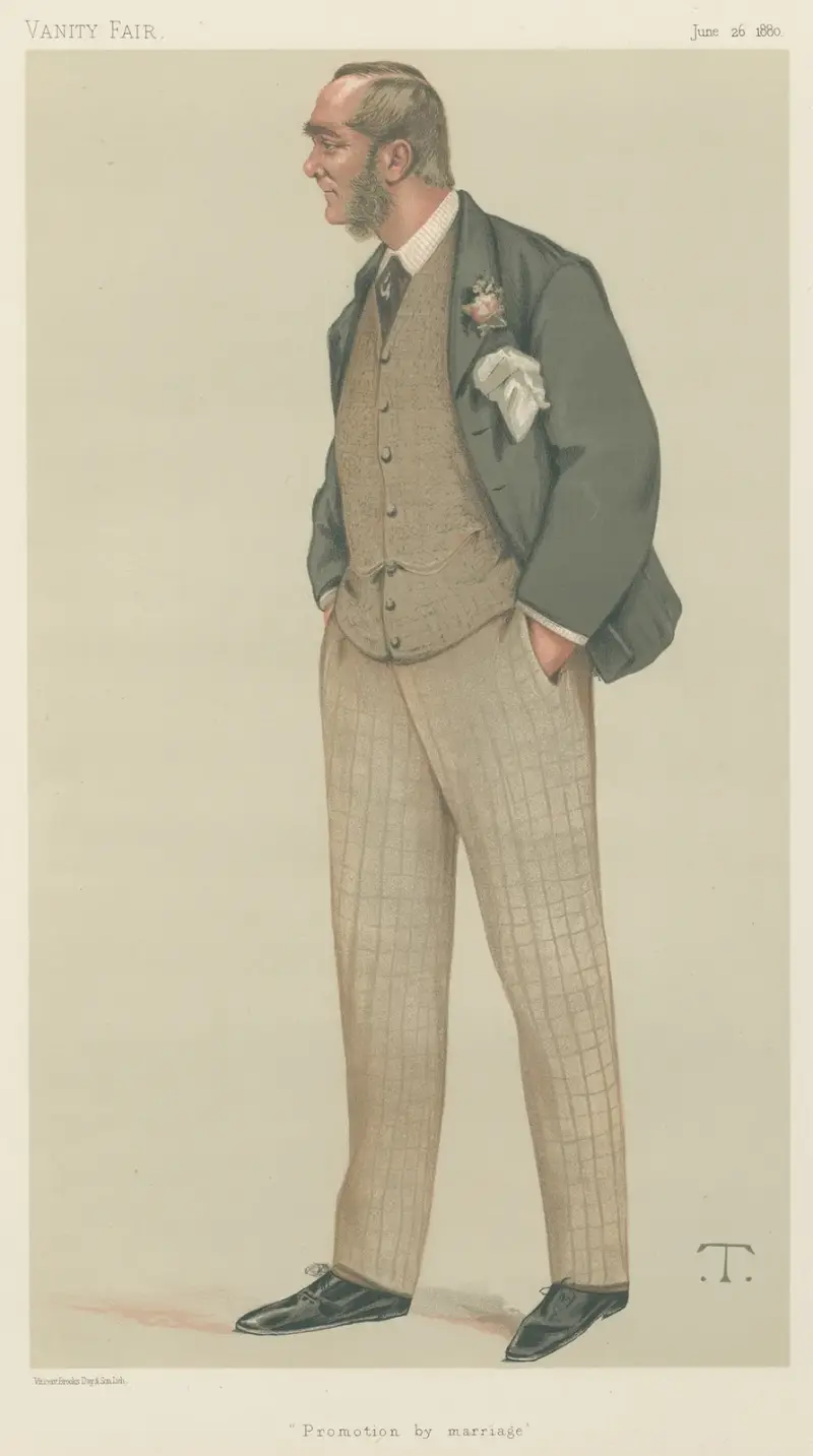 Politicians – Vanity Fair. ‘Promotion by marriage’. The Rt. Hon. Sir Augustus Berkley Paget. 26 June 1880 av Théobald Chartran