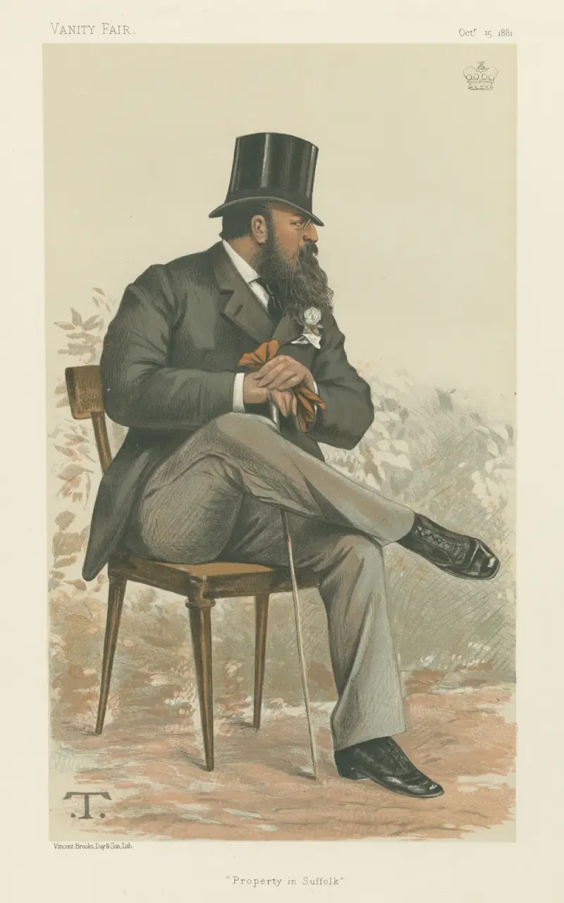 Politicians – Vanity Fair. ‘Property in Suffolk’. Lord Rendlesham. 6 October 1881 av Théobald Chartran