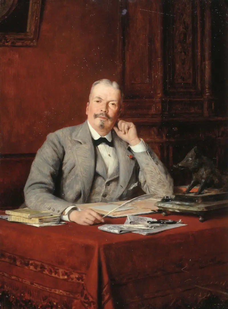 Portrait d’Olympe Hériot (1833-1899), homme d’affaires. av Théobald Chartran
