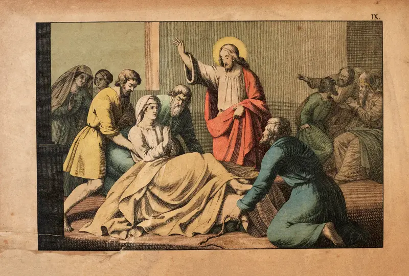 Jesus heals the crippled man av Theodor Eckardt