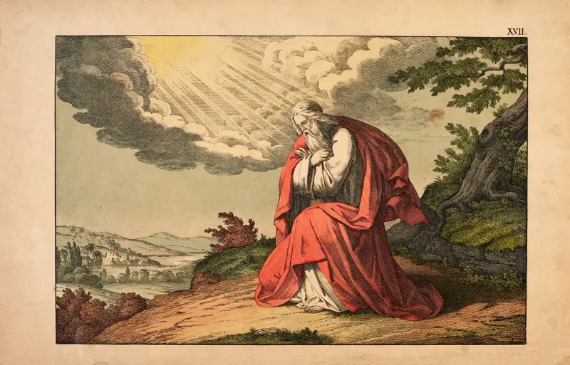 Moses’ death on Mount Nebo av Theodor Eckardt